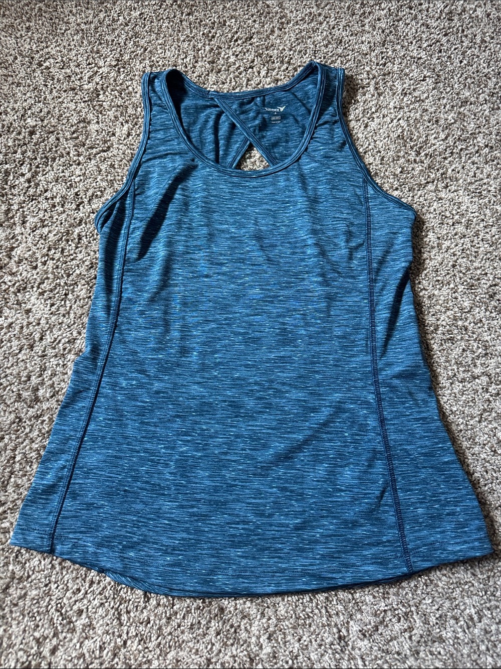 Old Navy Heathered Blue Racerback Tank Top